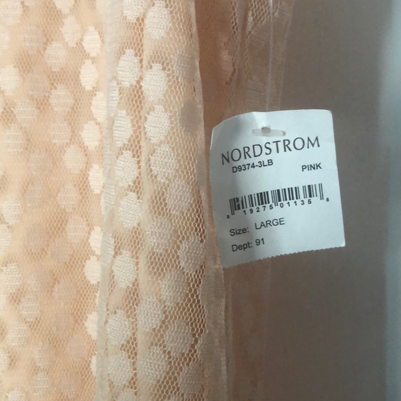 NWT Nordstrom Dee Elle Lace Spring Blush Peach Polka Dot Sleeveless Shift Dress - Picture 6 of 12